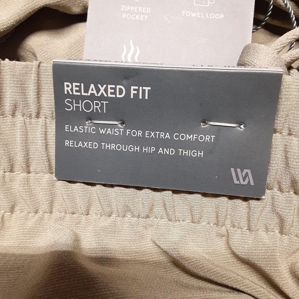 VRST Men's 8" Elevate Shorts Large Earl Grey Relaxed Fit MAX231403 Towel Loop - Picture 6 of 11